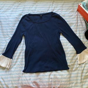J. Crew top with flutter sleeves